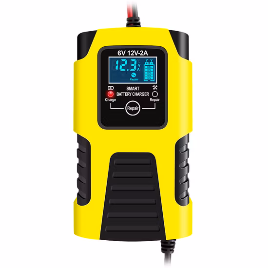 Automatic Car Motorcycle Battery Charger 12V 6V 2A Pulse Repair Lead Acid Battery Charger