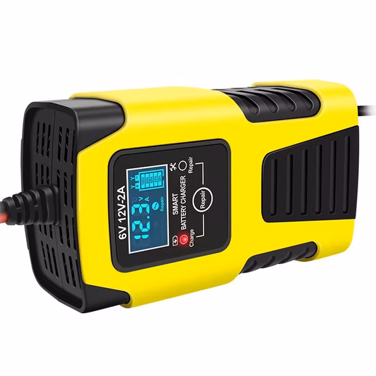 Automatic Car Motorcycle Battery Charger 12V 6V 2A Pulse Repair Lead Acid Battery Charger