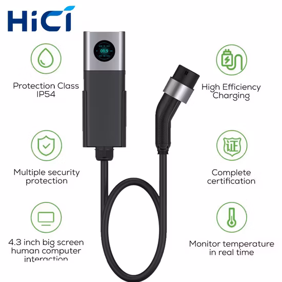 7kw 3.5kw 16A 32A SAE J1772 Tipo 1 Luz indicadora Cargadores portátiles para vehículos eléctricos Cargador EV